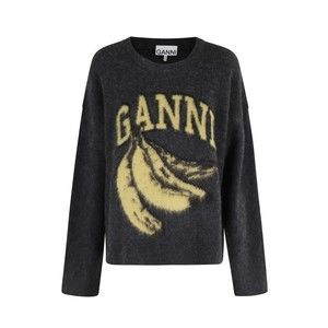 Ganni Fine Brushed Banana Oversized O Neck - NWT